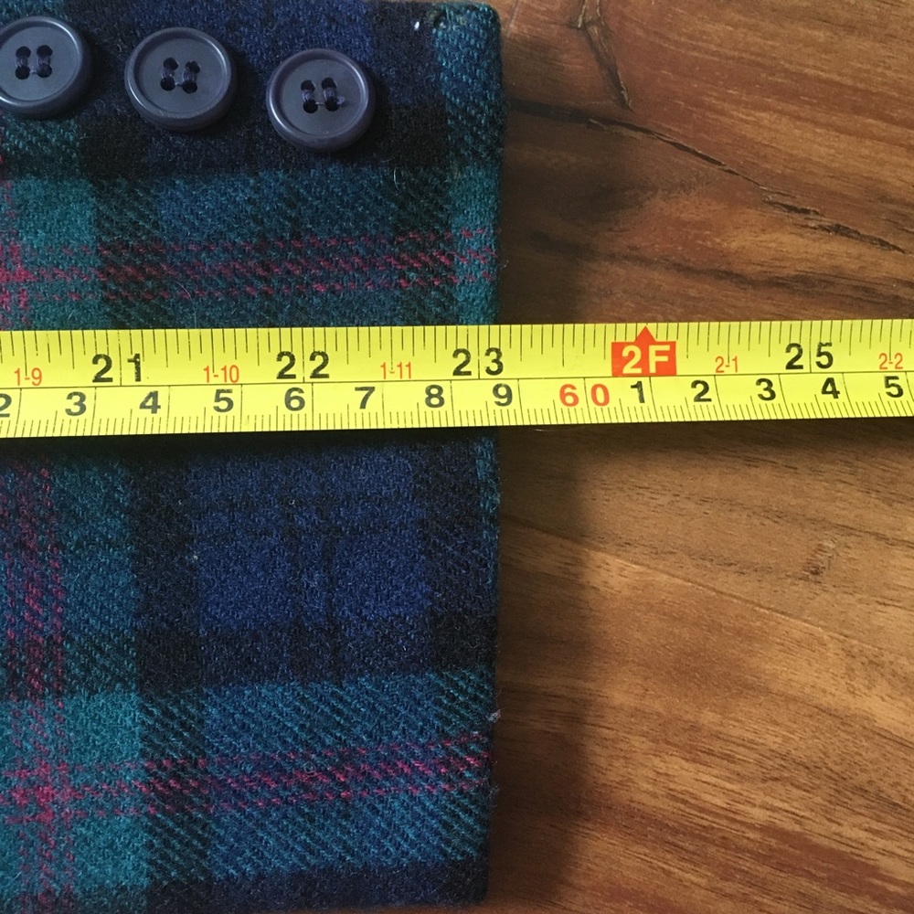 Pendleton wool vintage blue plaid blazer jacket S/M - Picture 7 of 9